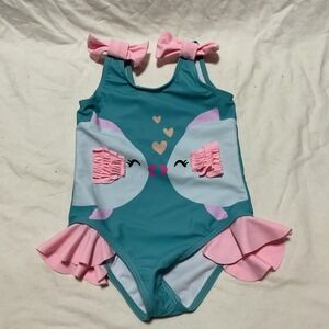 Girls Swimsuit Fish Design Swimming Costume Swimwear Toddler  12-18 Mths